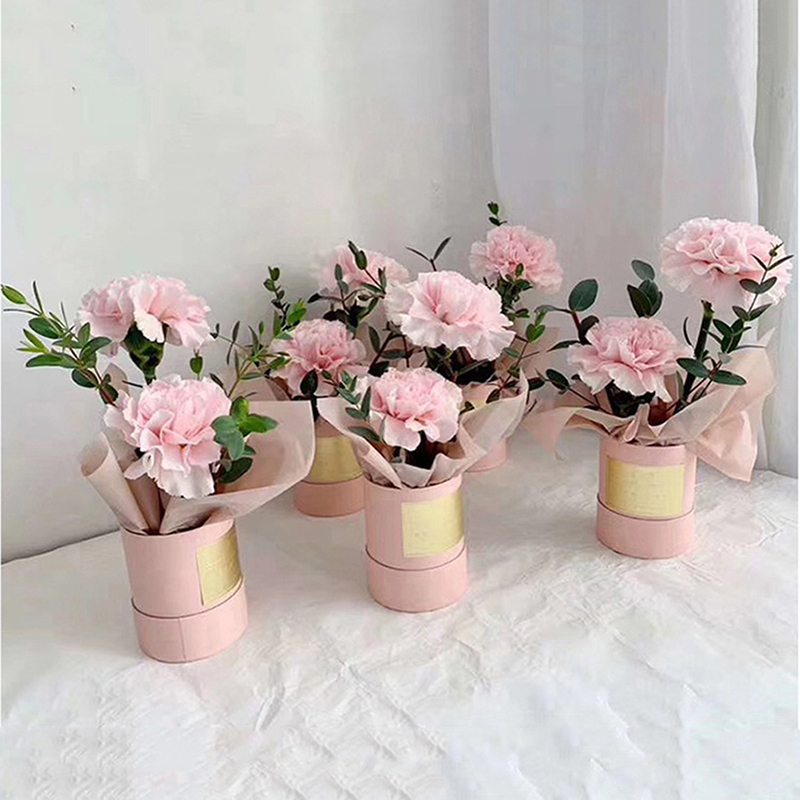 Florist Supply Buckets - Runde Blumen-Papierbox mit Deckel, Umarmung, Floristen-Blumeneimer,